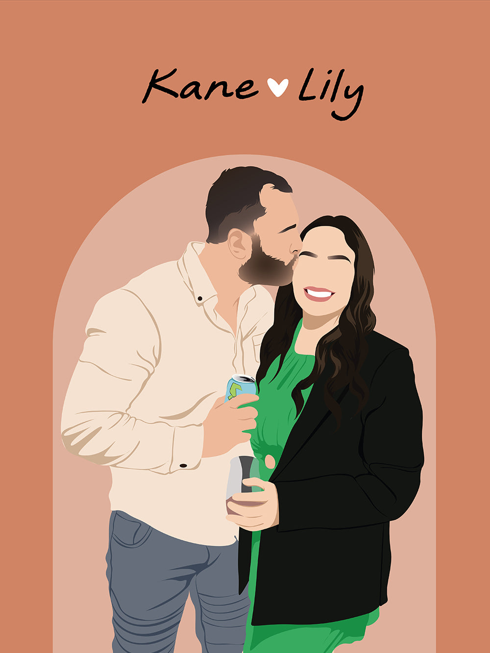 Faceless Portrait, Faceless Art, Custom Faceless Illustrations