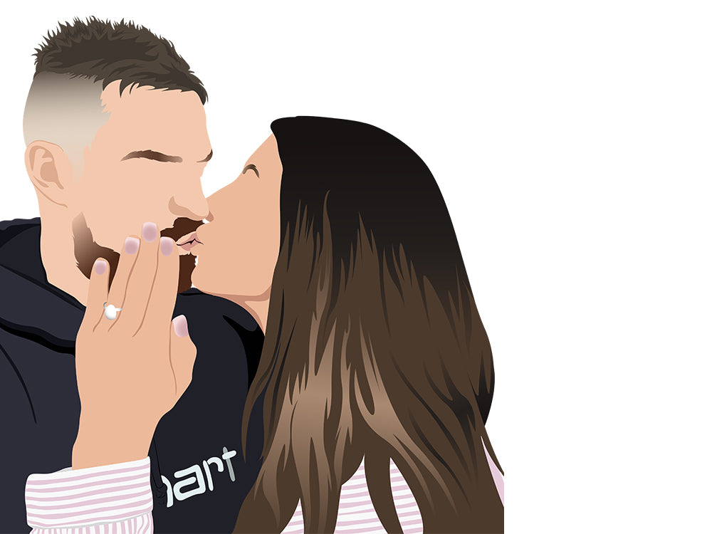 Faceless Portrait, Faceless Art, Custom Faceless Illustrations