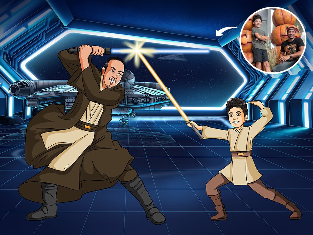 Make Me Jedi, Custom Jedi Portrait | Turn Me Cartoons