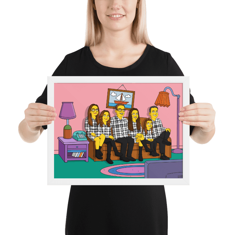 Classic Matte Paper Wooden Framed Poster | Turn Me Cartoons