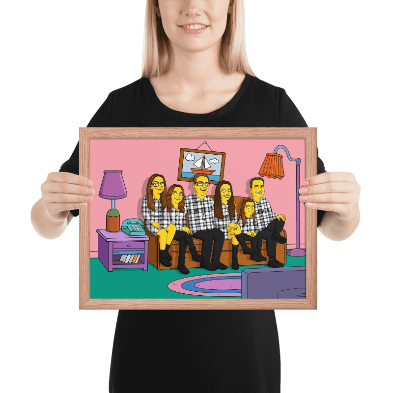 Classic Matte Paper Wooden Framed Poster | Turn Me Cartoons