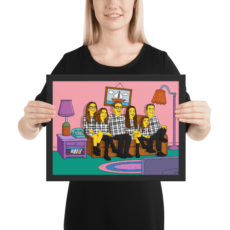 Classic Matte Paper Wooden Framed Poster | Turn Me Cartoons