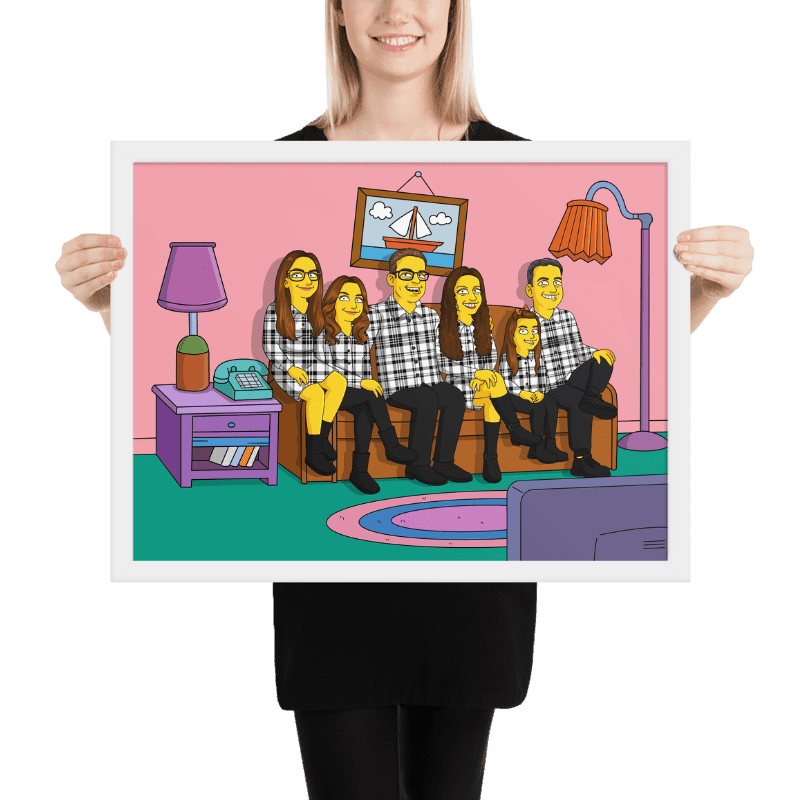 Classic Matte Paper Wooden Framed Poster | Turn Me Cartoons