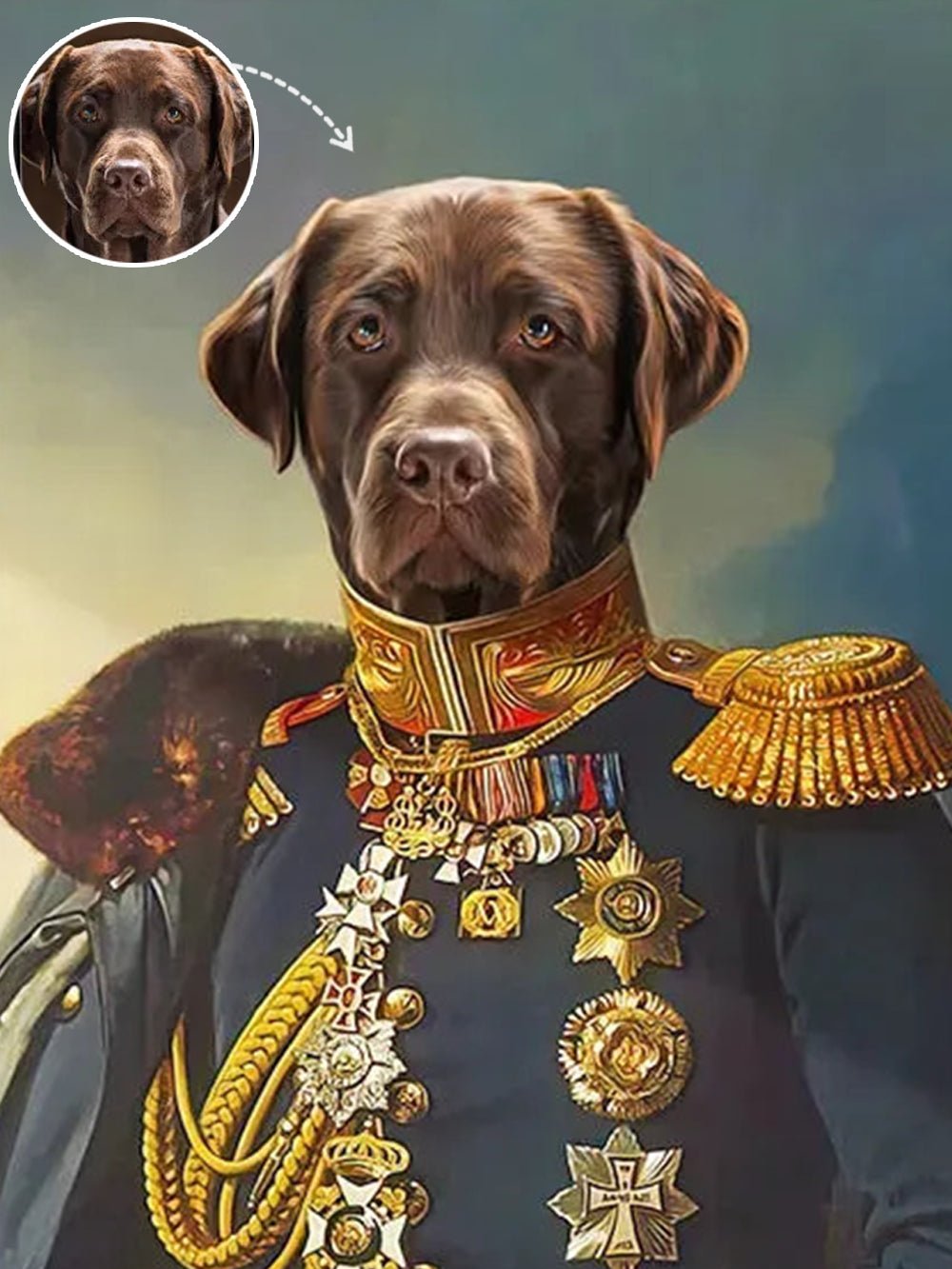 Alexander Suvorov Custom Pet Portrait, Royal Pet Portrait | Turn Me Cartoons