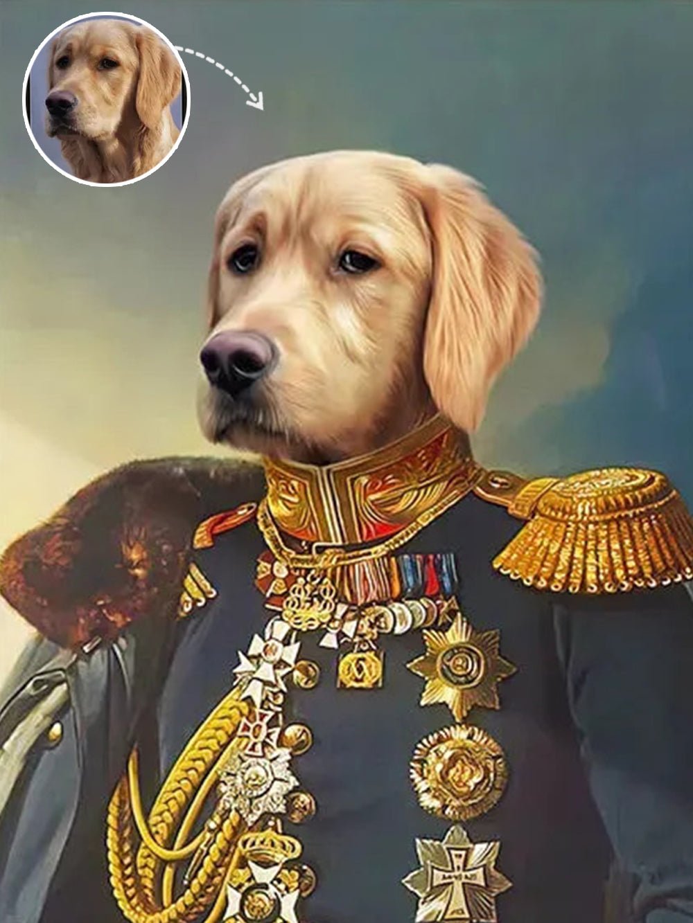 Alexander Suvorov Custom Pet Portrait, Royal Pet Portrait | Turn Me Cartoons