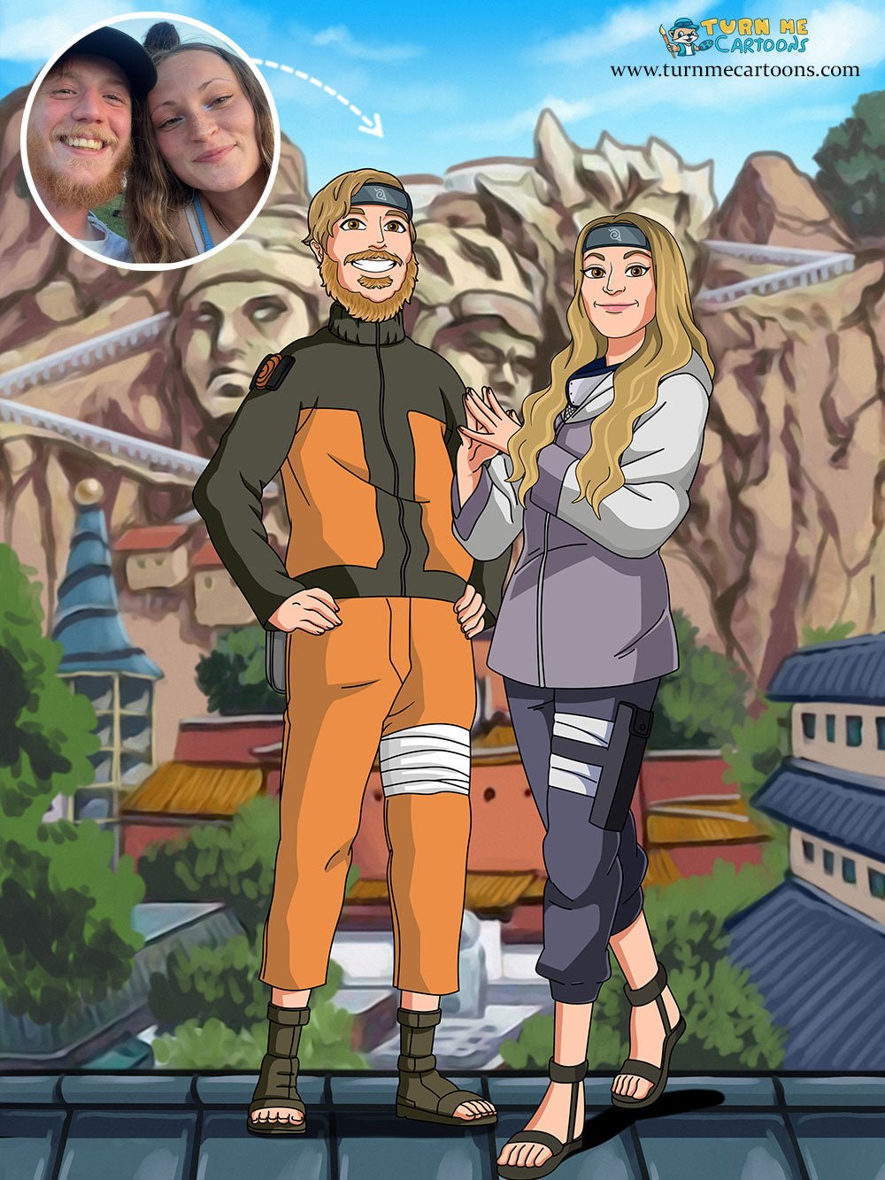 Custom Anime Portrait, Personalized Anime Portrait | Turn Me Cartoons