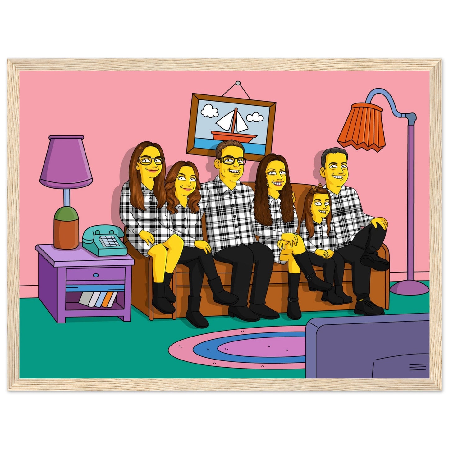 Classic Matte Paper Wooden Framed Poster | Turn Me Cartoons