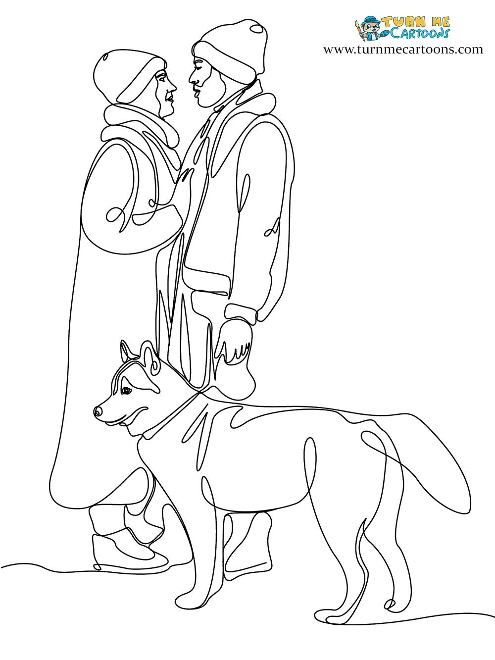 Single Line Portrait, Continuous Line Drawing | Turn Me Cartoons