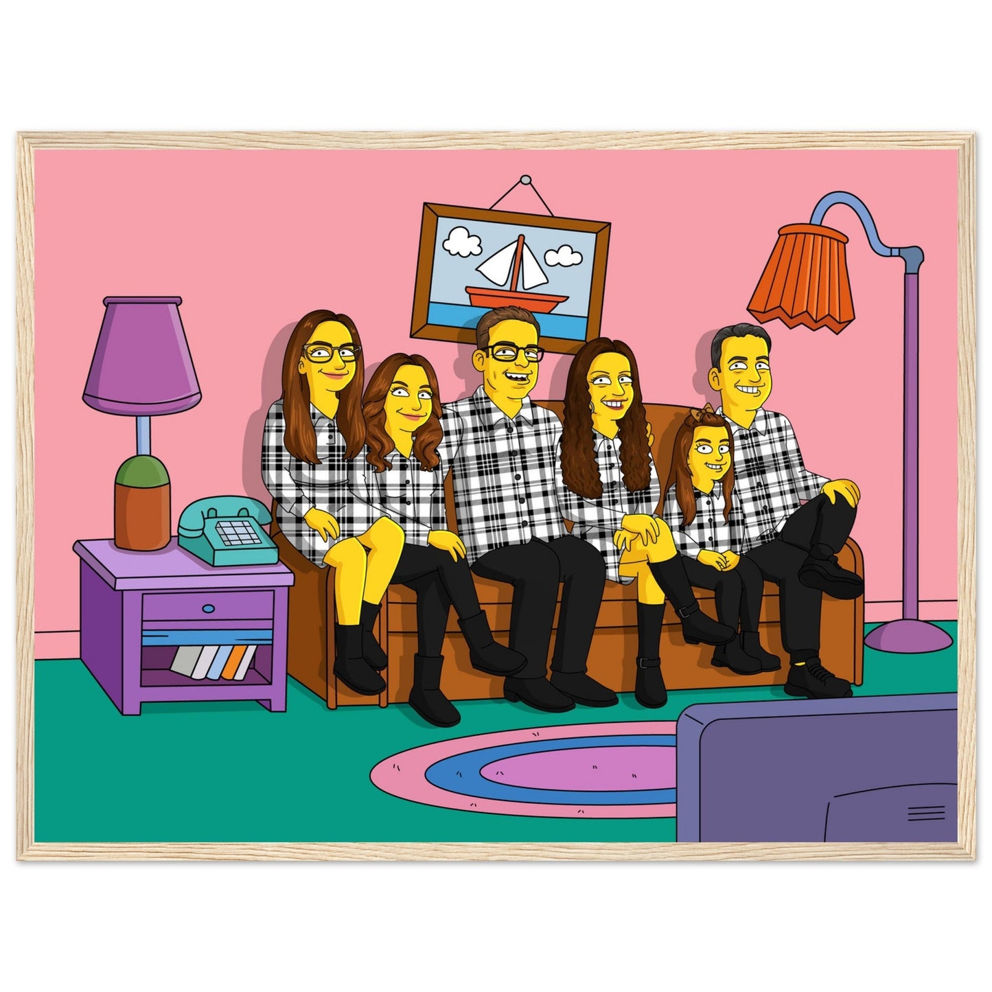 Classic Matte Paper Wooden Framed Poster | Turn Me Cartoons