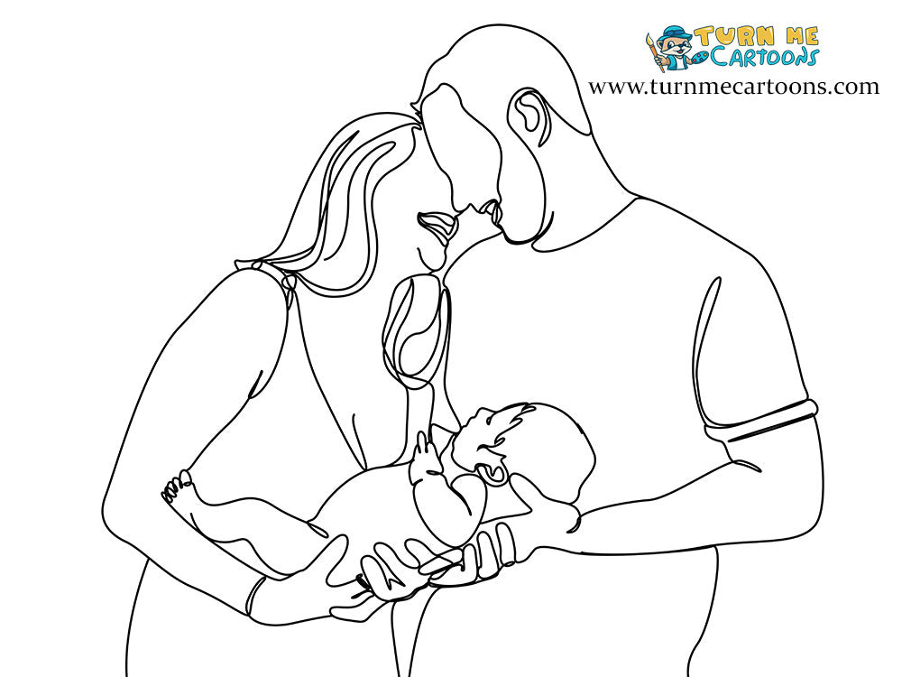 Single Line Portrait, Continuous Line Drawing | Turn Me Cartoons