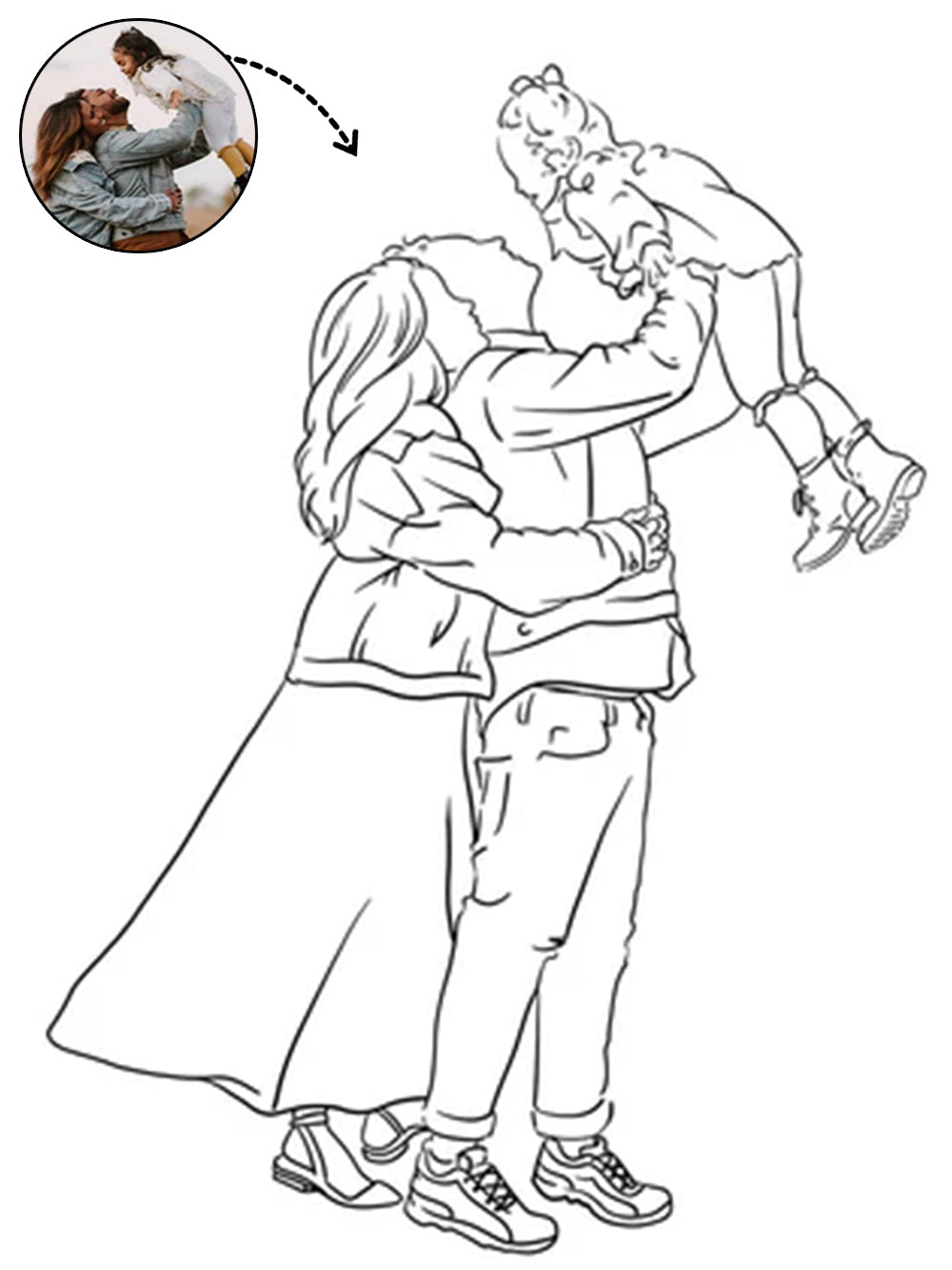 Line Art Portrait, Turn Photo To Line Drawing | Turn Me Cartoons