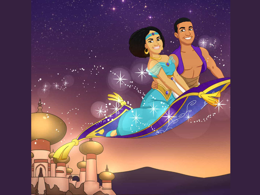 Custom Disney Portrait, Family Portrait Disney Style