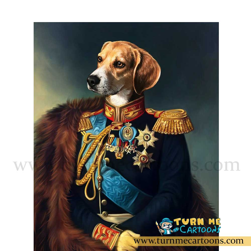 Royal Pet Portraits, Dog Portrait, Pet Paintings | Turn Me Cartoons