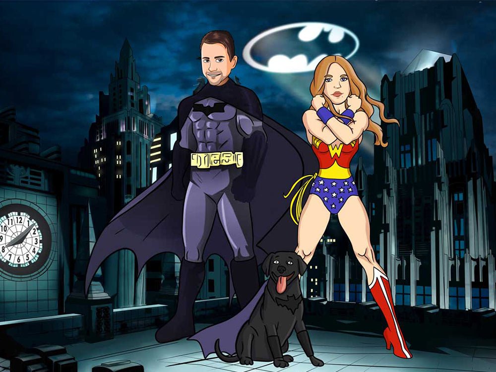 Personalized Superhero Portrait, Superhero Custom Portrait | Turn Me Cartoons