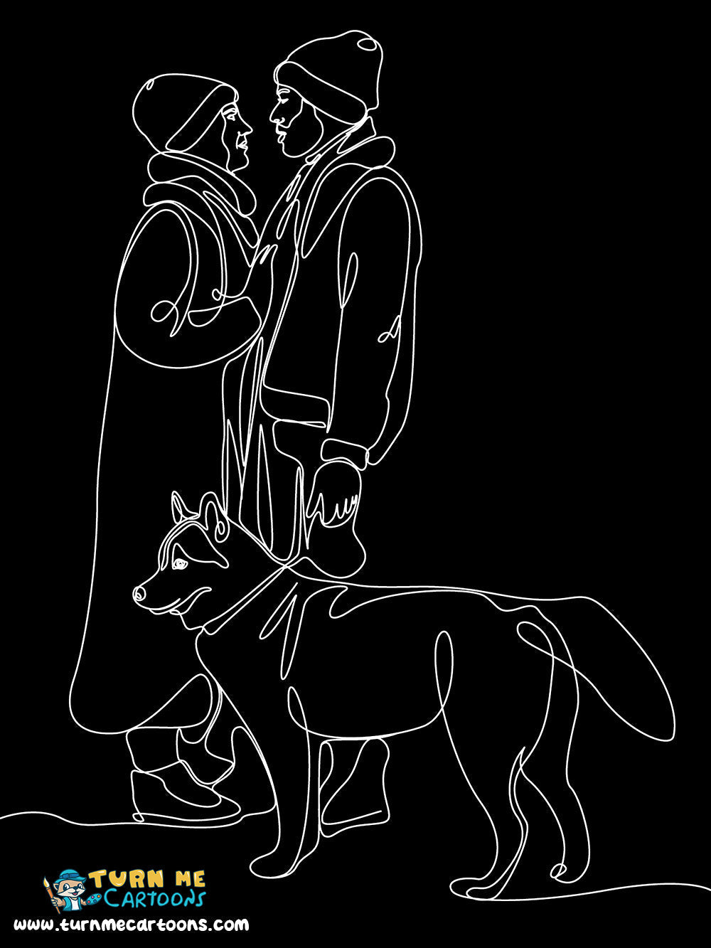 Single Line Portrait, Continuous Line Drawing | Turn Me Cartoons