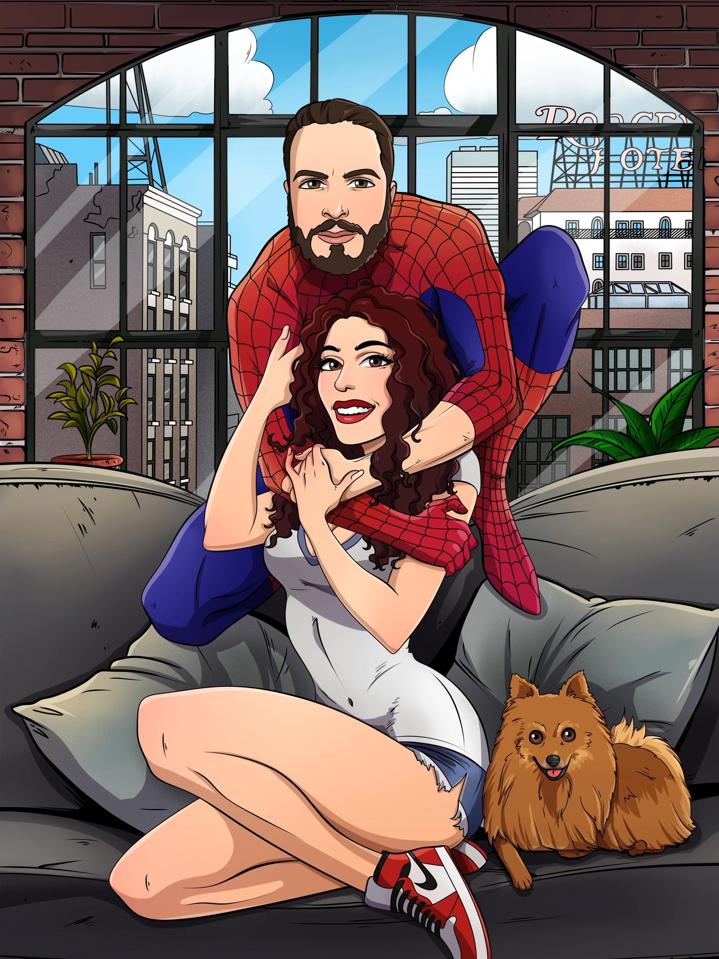 Personalized Superhero Portrait, Superhero Custom Portrait | Turn Me Cartoons