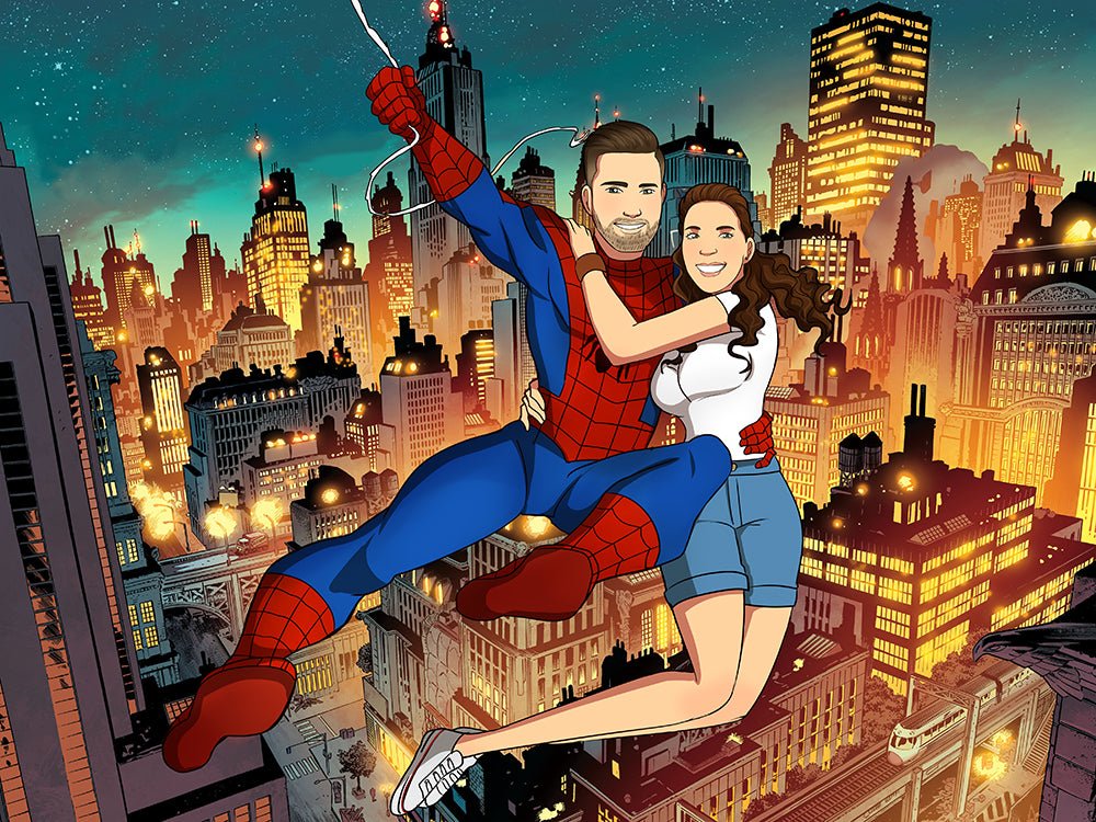 Personalized Superhero Portrait, Superhero Custom Portrait | Turn Me Cartoons