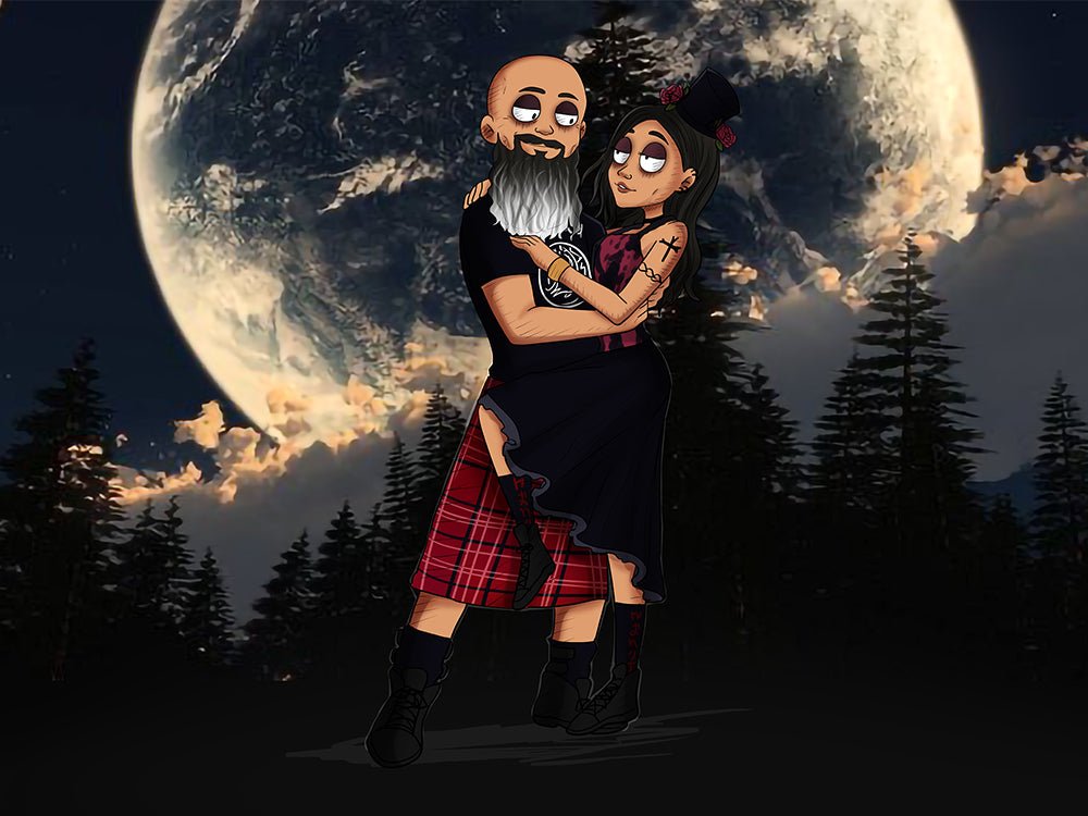 Digital Tim Burton Style Custom Portraits, Nightmare portrait | Turn Me Cartoons