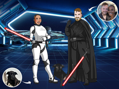Make Me Jedi, Custom Jedi Portrait | Turn Me Cartoons