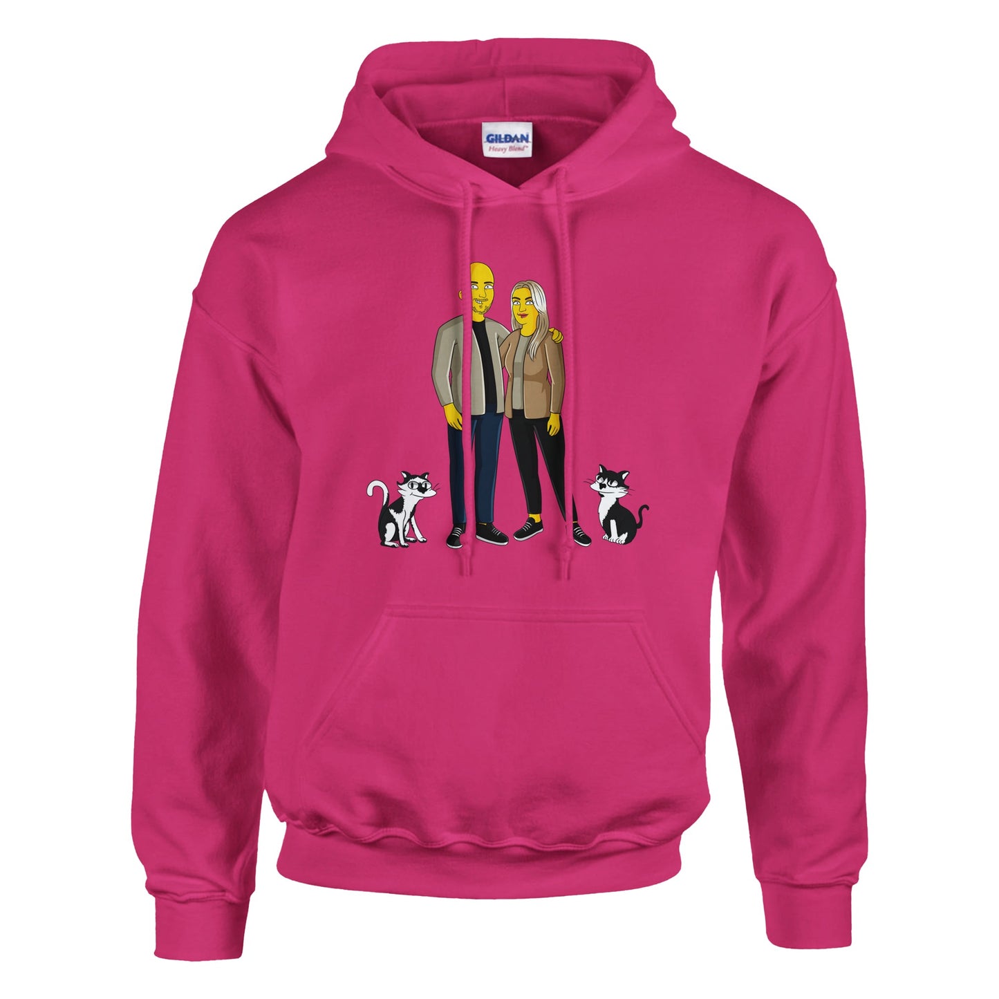 Classic Unisex Pullover Hoodie | Gildan® 18500 White | Turn Me Cartoons