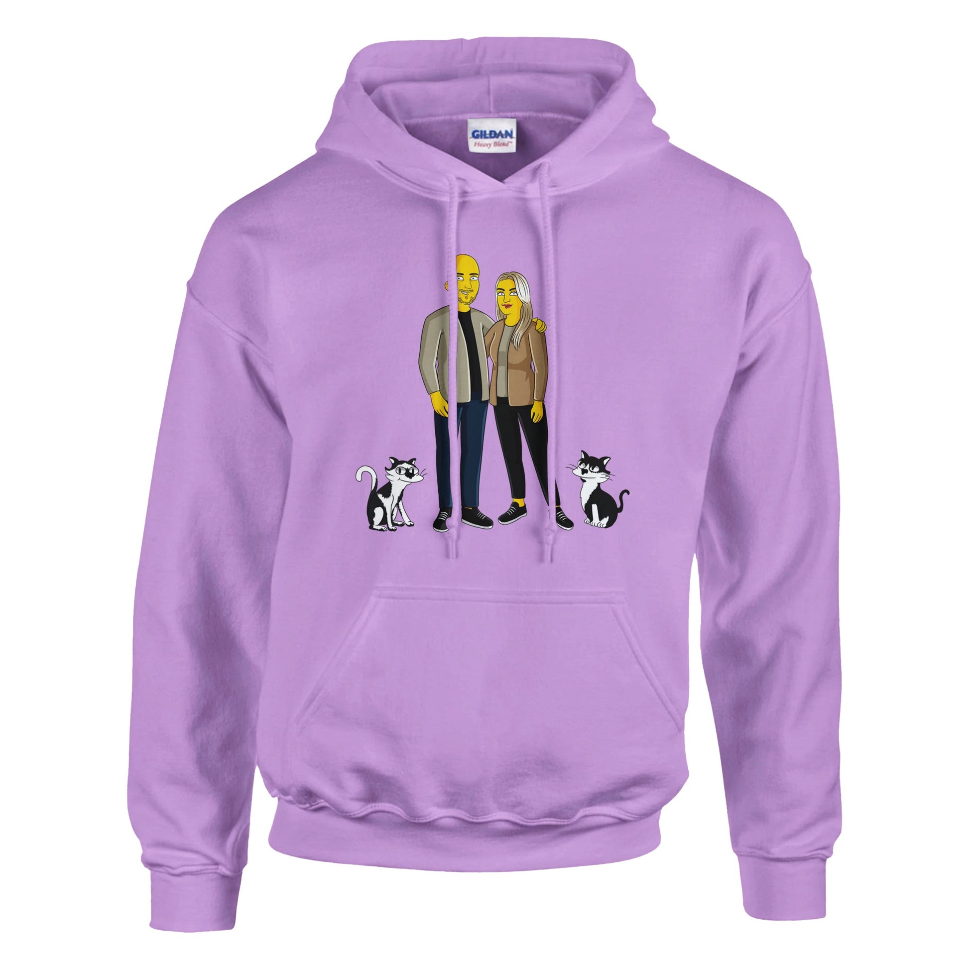 Classic Unisex Pullover Hoodie | Gildan® 18500 White | Turn Me Cartoons