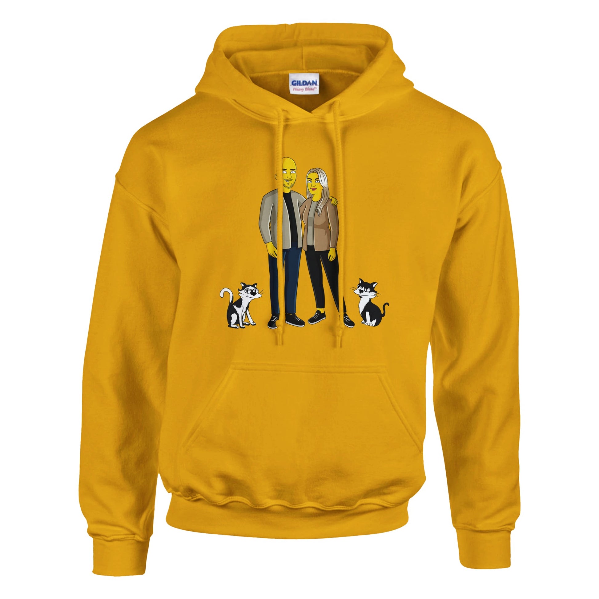 Classic Unisex Pullover Hoodie | Gildan® 18500 White | Turn Me Cartoons