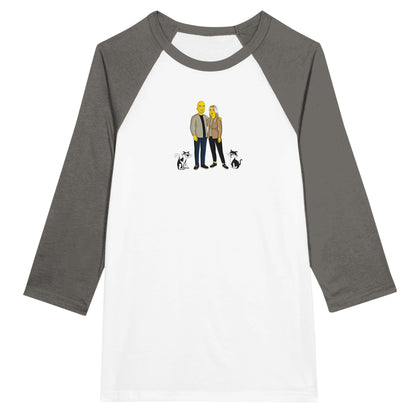 Unisex 3/4 sleeve Raglan T-shirt | Turn Me Cartoons