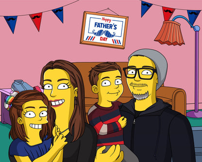 Custom Simpsons Portrait, Simpsons Family Portrait | Turn Me Cartoons