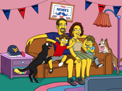 Custom Simpsons Portrait, Simpsons Family Portrait | Turn Me Cartoons