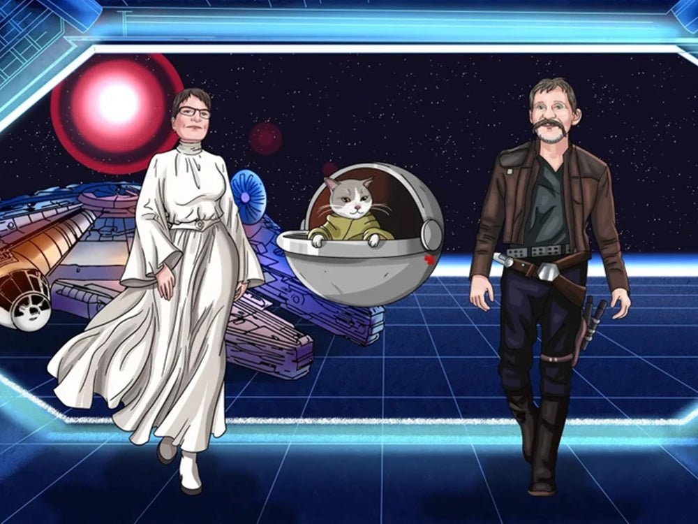 Make Me Jedi, Custom Jedi Portrait | Turn Me Cartoons