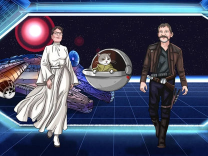 Make Me Jedi, Custom Jedi Portrait | Turn Me Cartoons
