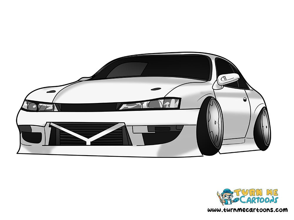 Car Cartoon Vector Art, Carros, Personalized Car Portrait | Turn Me Cartoons