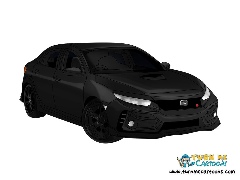 Car Cartoon Vector Art, Carros, Personalized Car Portrait | Turn Me Cartoons