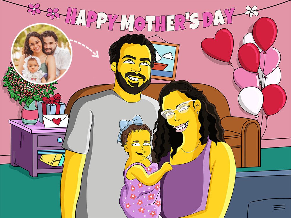 Custom Simpsons Portrait, Simpsons Family Portrait | Turn Me Cartoons