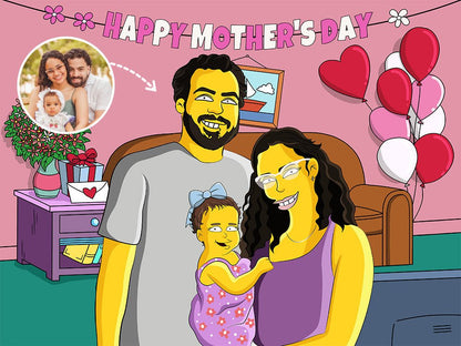 Custom Simpsons Portrait, Simpsons Family Portrait | Turn Me Cartoons