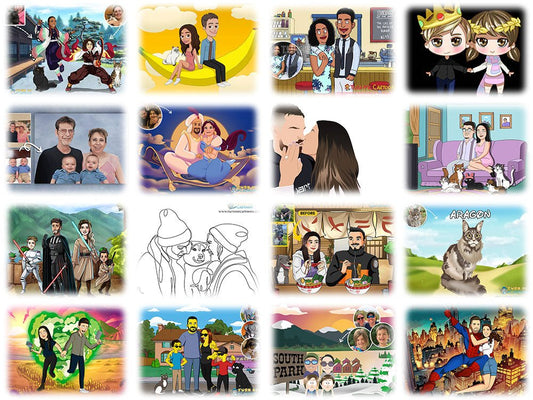 Custom cartoon style, Customize cartoons in your preferred style | Turn Me Cartoons