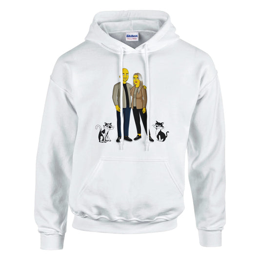 Classic Unisex Pullover Hoodie | Gildan® 18500 White | Turn Me Cartoons