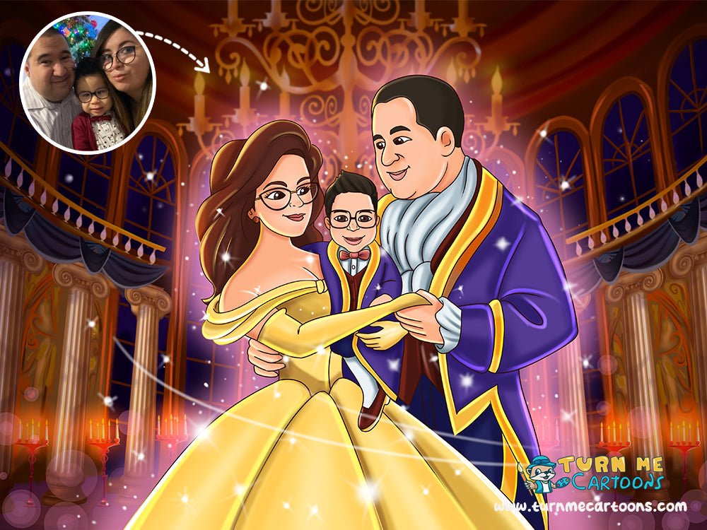 Disney Cartoon Portrait, Family Portrait Disney Style | Turn Me Cartoons