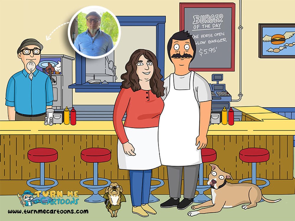 Bobs Burger Portrait, Bobs Burgers Family Portrait | Turn Me Cartoons