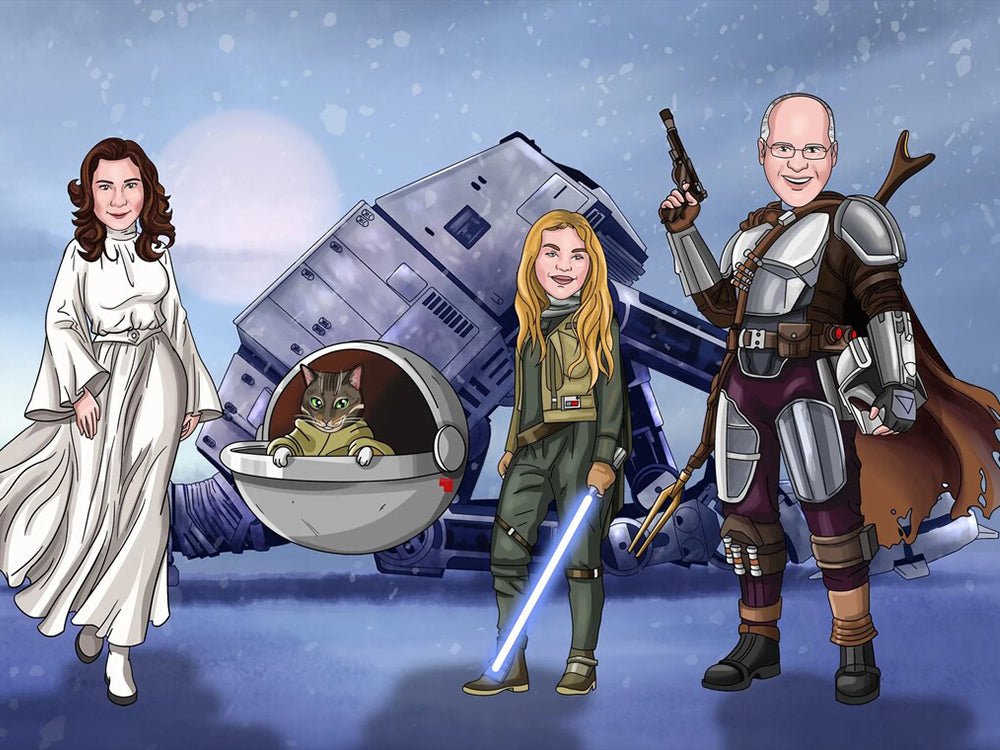 Make Me Jedi, Custom Jedi Portrait | Turn Me Cartoons