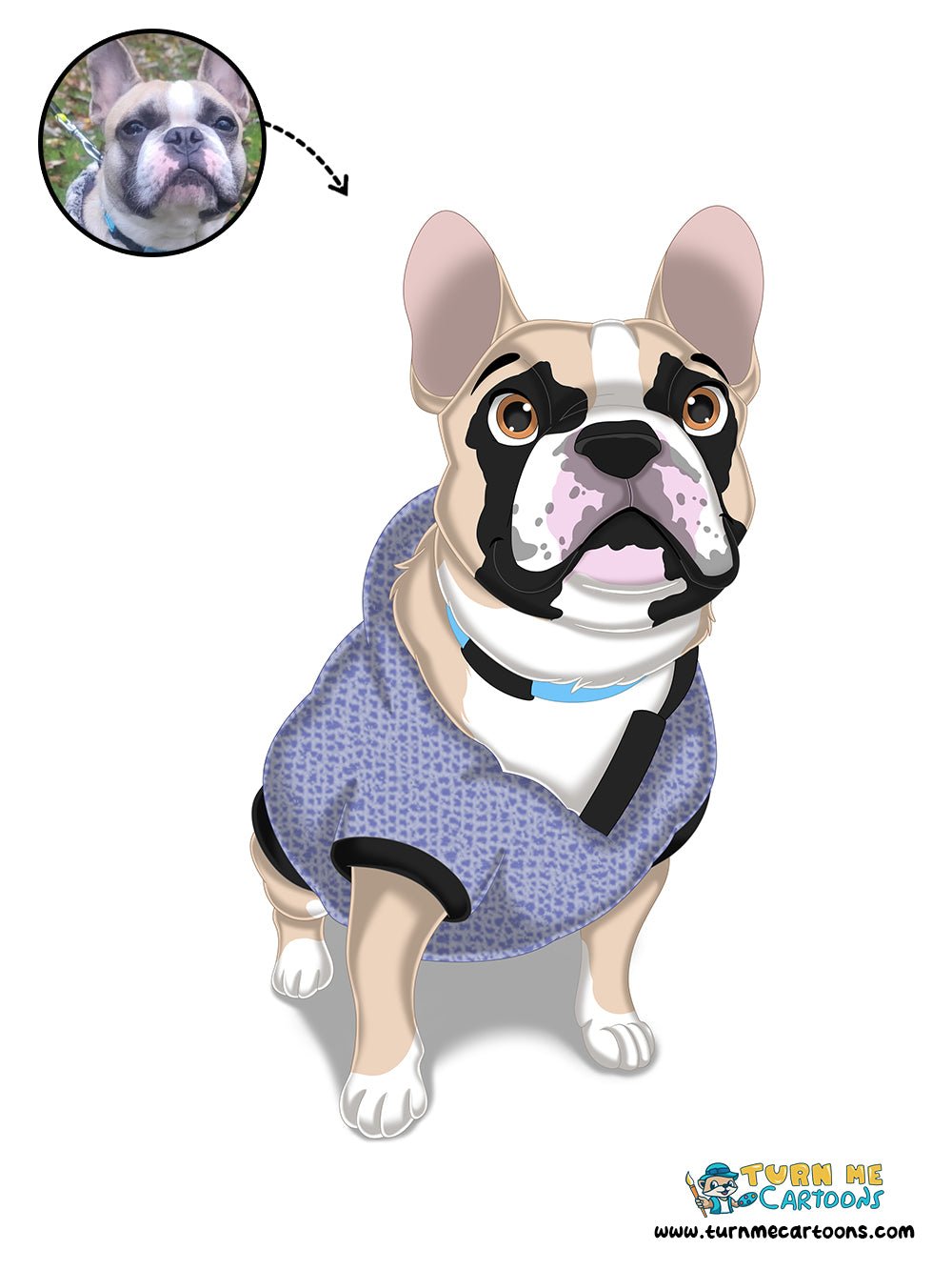 Custom Pet Portrait, Personalized Pet Portrait Services | Turn Me Cartoons