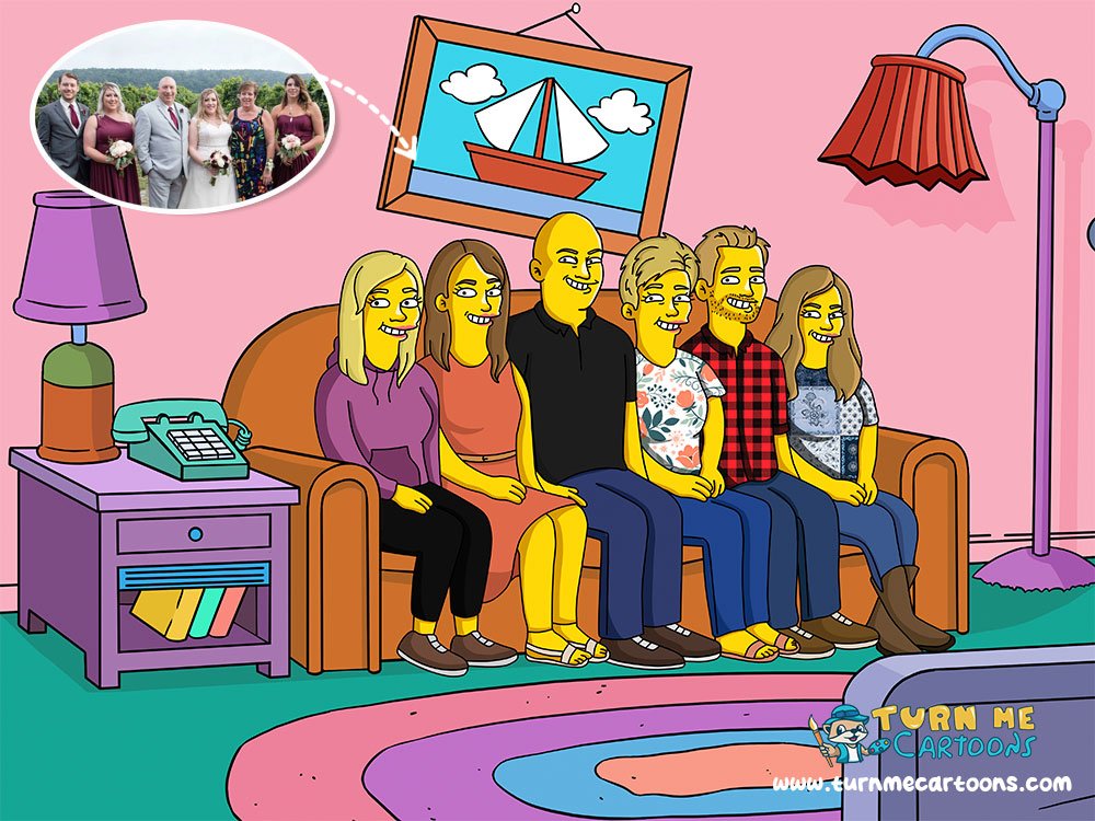 Custom Simpsons Portrait, Simpsons Family Portrait | Turn Me Cartoons