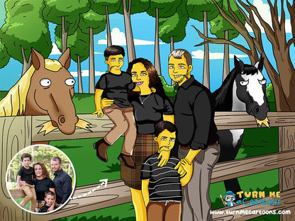 Custom Simpsons Portrait, Simpsons Family Portrait | Turn Me Cartoons