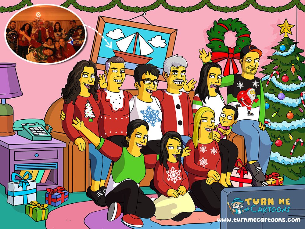 Custom Simpsons Portrait, Simpsons Family Portrait | Turn Me Cartoons