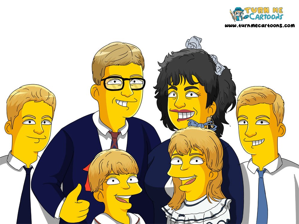 Custom Simpsons Portrait, Simpsons Family Portrait | Turn Me Cartoons