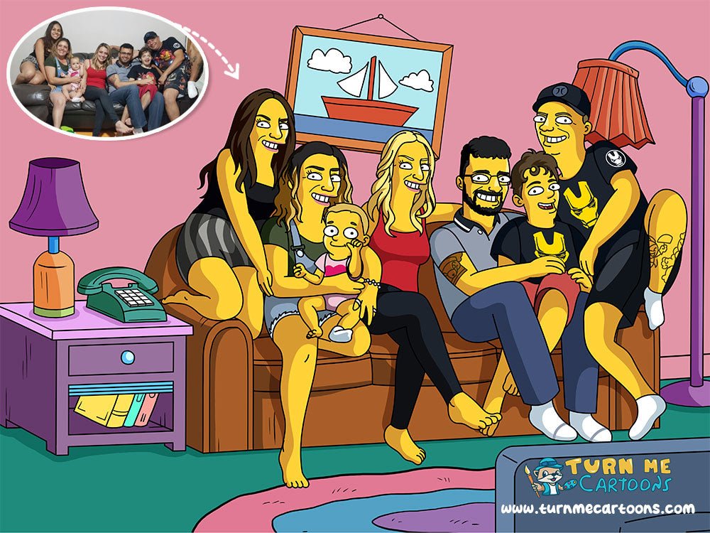 Custom Simpsons Portrait, Simpsons Family Portrait | Turn Me Cartoons