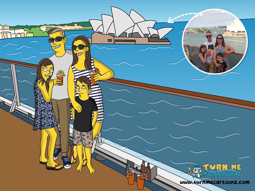 Custom Simpsons Portrait, Simpsons Family Portrait | Turn Me Cartoons