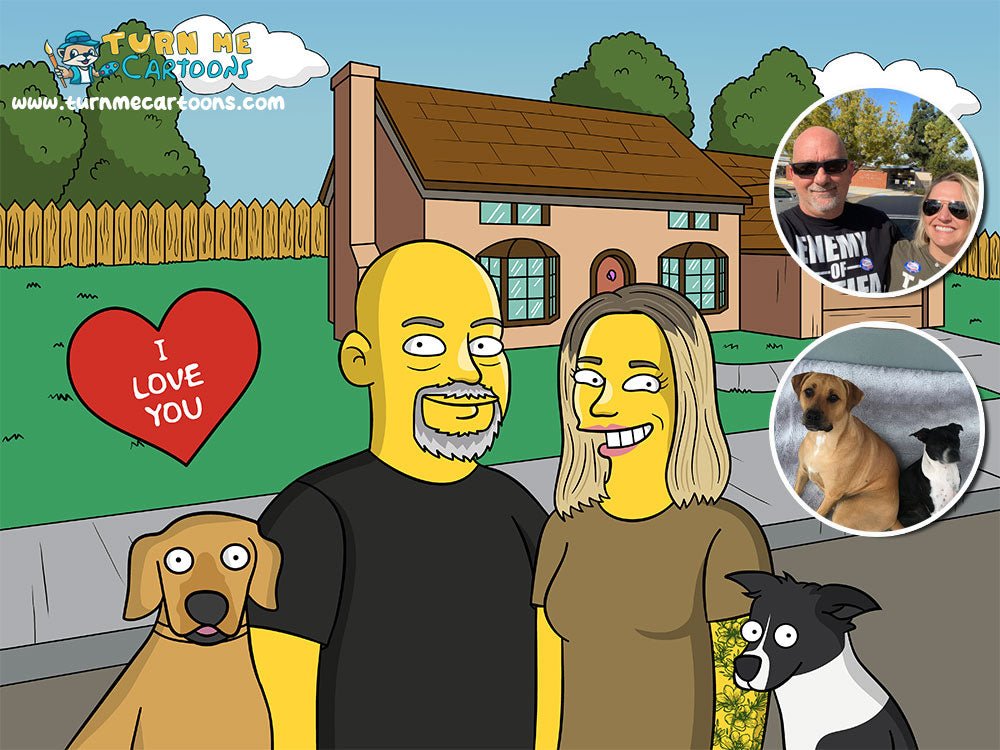 Custom Simpsons Portrait, Simpsons Family Portrait | Turn Me Cartoons