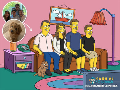 Custom Simpsons Portrait, Simpsons Family Portrait | Turn Me Cartoons